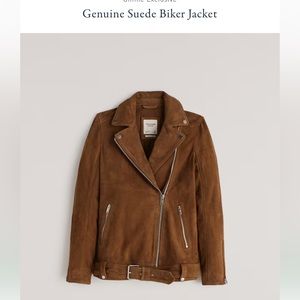 Abercrombie Genuine Suede Biker Jacket